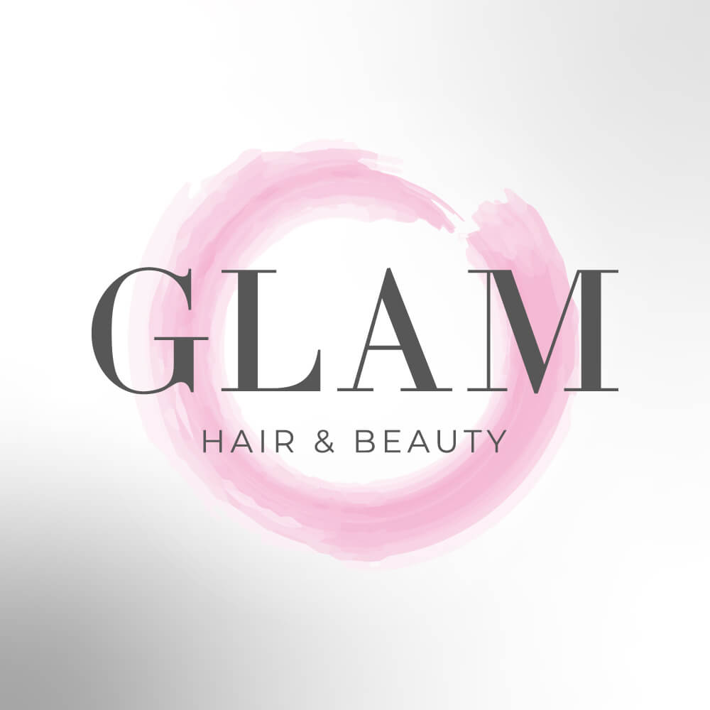 Glam Hair & Beauty logo design