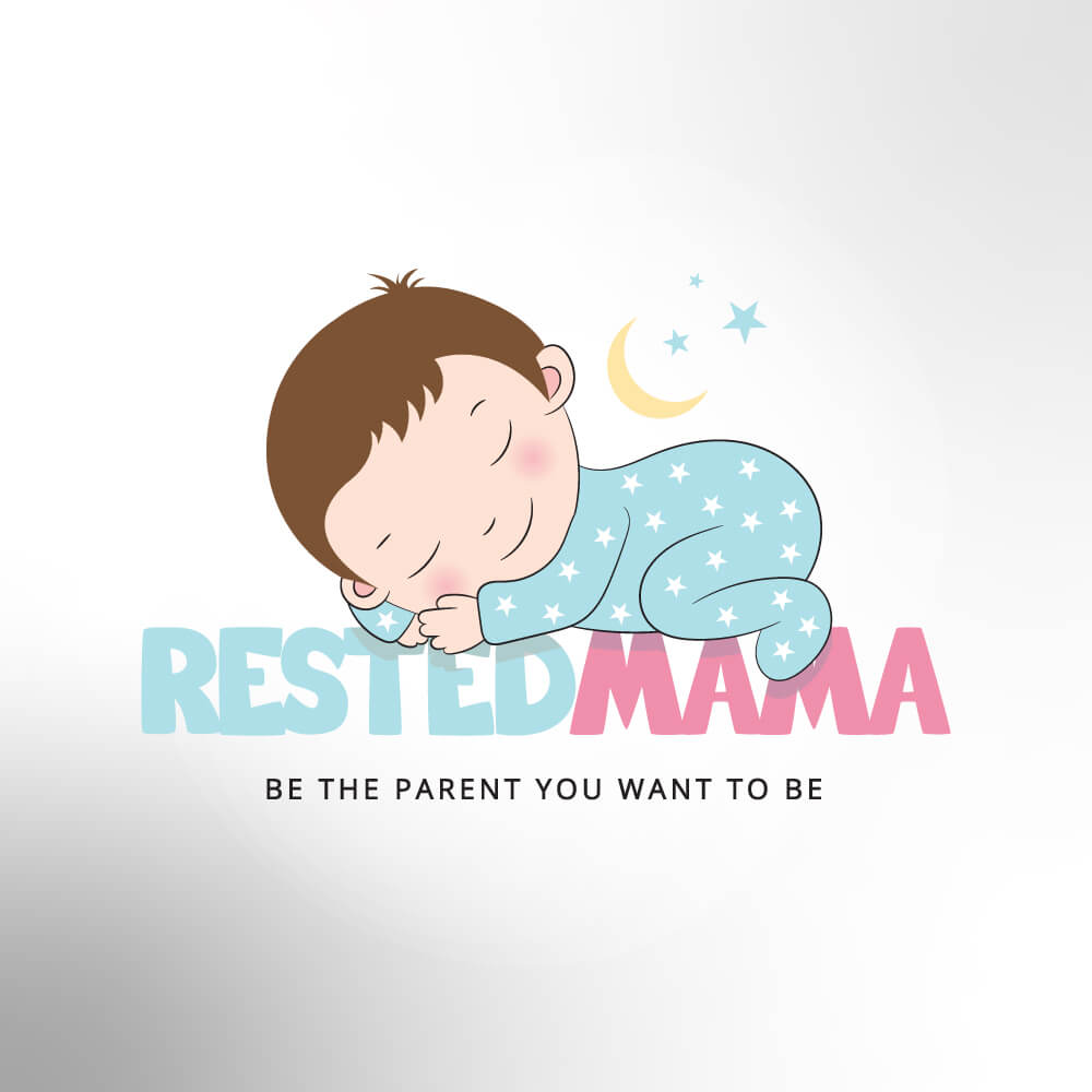 Rested Mama logo design