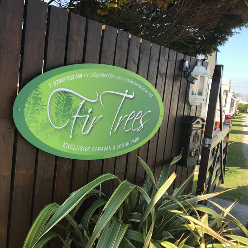 Fir Trees sign