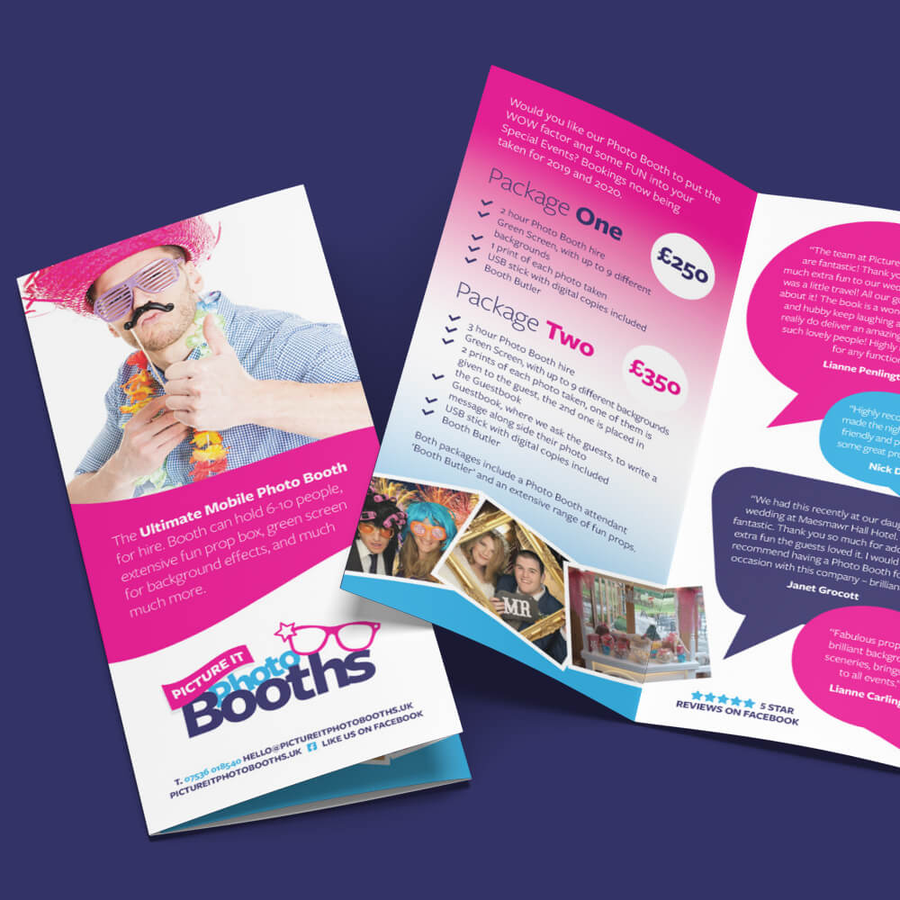 Pitchure it photos booths leaflets